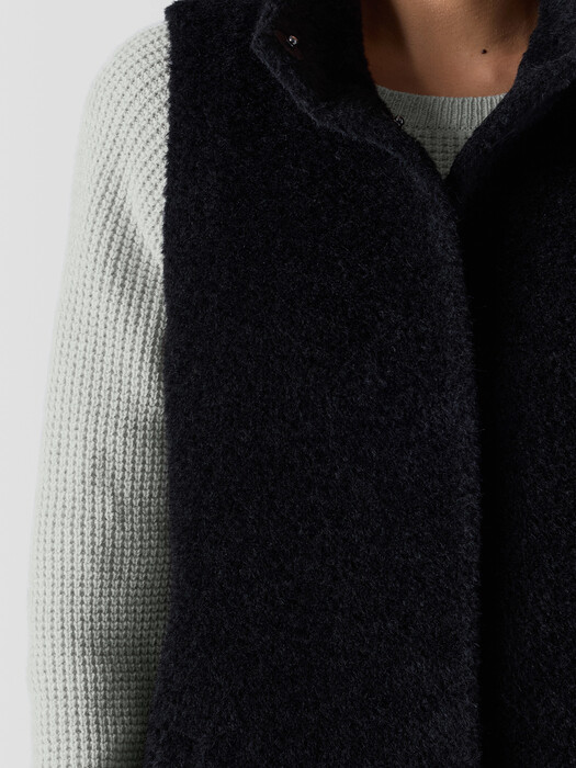 Fine Wool Alpaca Stand Collar Vest