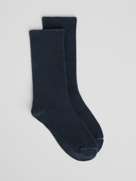Loopy Terry Cotton Crew Sock