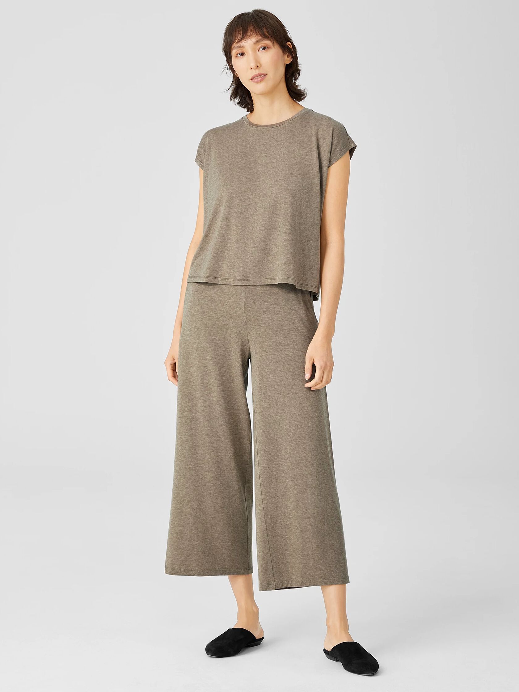Fine Jersey Wide-Leg Pant