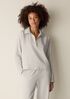 Cozy Brushed Terry Hug Split Neck Top