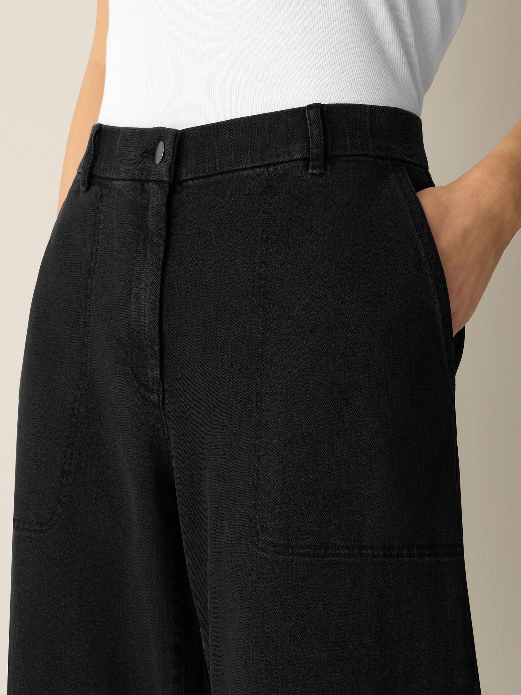 Cotton Stretch Denim Arch Pant