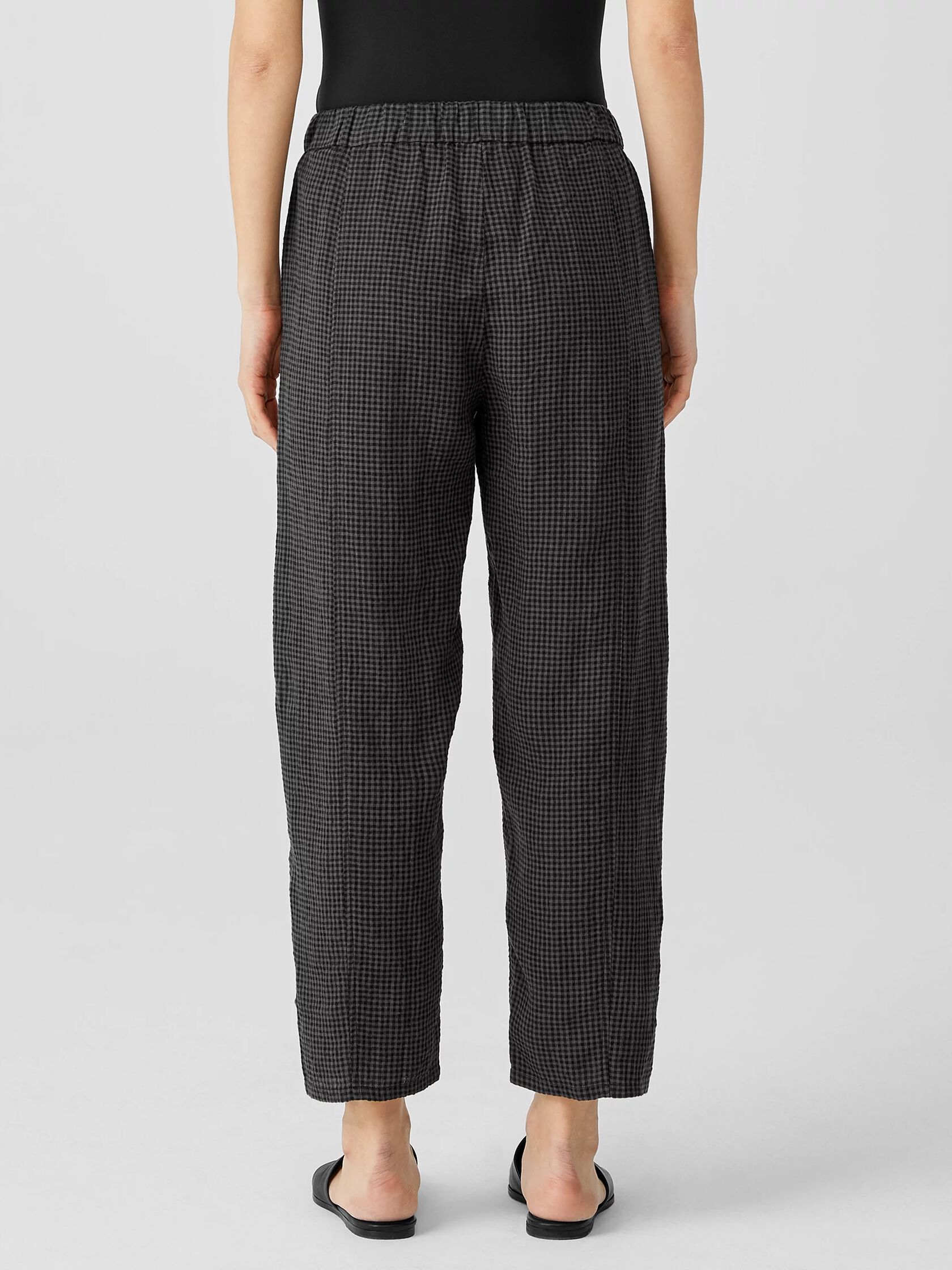 Puckered Organic Linen Lantern Pant