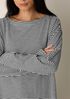 Striped Organic Cotton Slub Bateau Neck Top