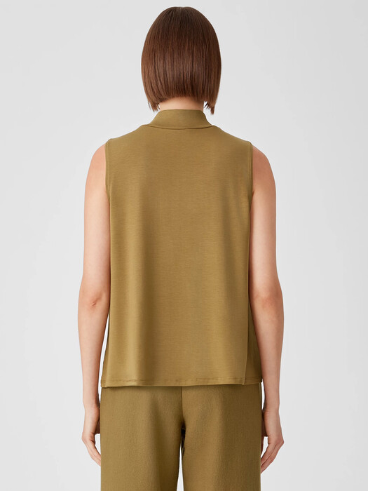 Fine Jersey Mock Neck Tank