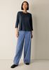 Organic Pima Cotton Jersey 3/4-Sleeve Tee