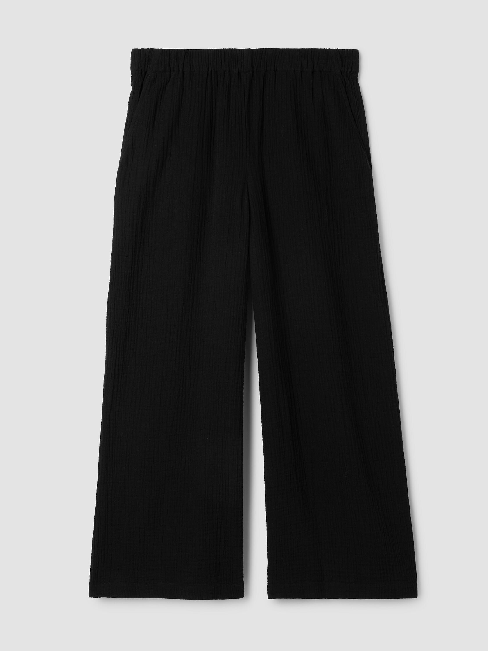 Organic Cotton Lofty Gauze Wide-Leg Pant