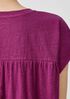 Organic Linen Jersey Shirred-Back Top