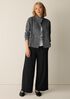 Organic Cotton Tweed Stand Collar Jacket