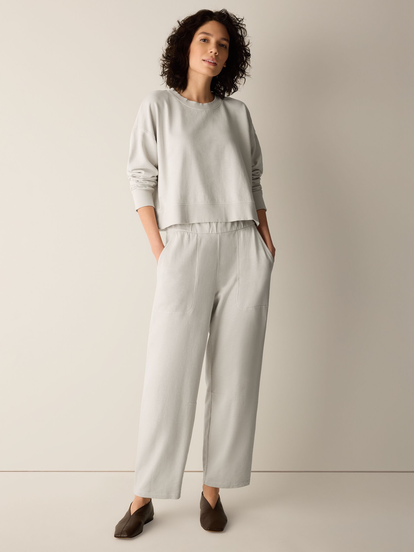 Garment-Dyed Organic Cotton Terry Arch Pant