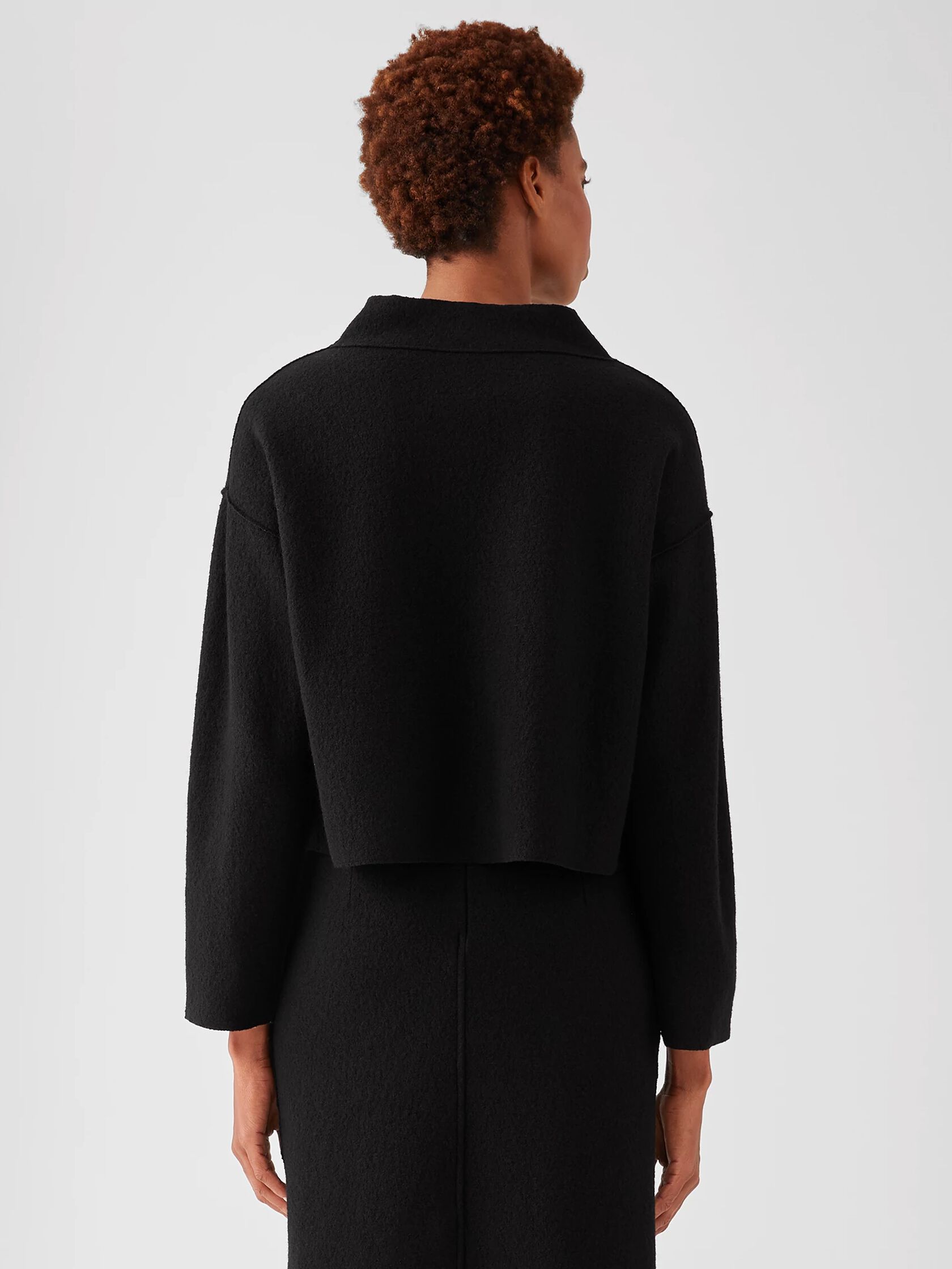 Lightweight Boiled Wool Boxy Top in Responsible Wool