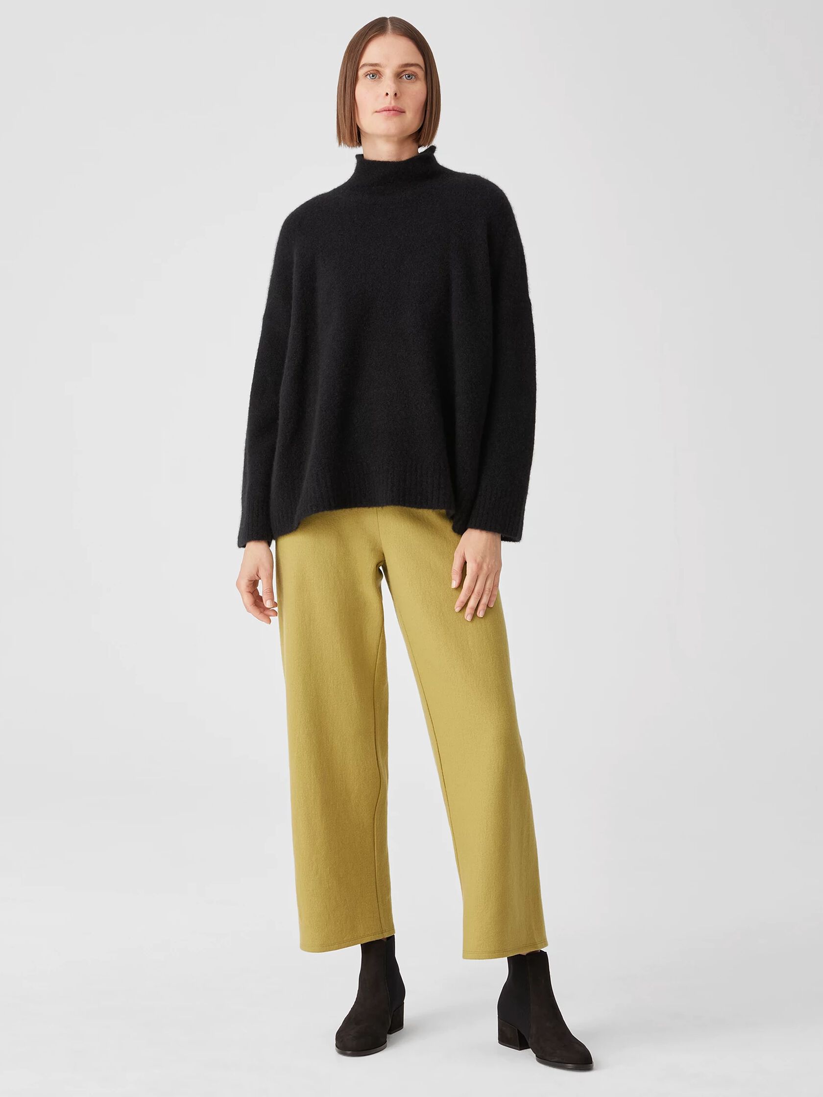 Boiled Wool Jersey Straight Pant | EILEEN FISHER