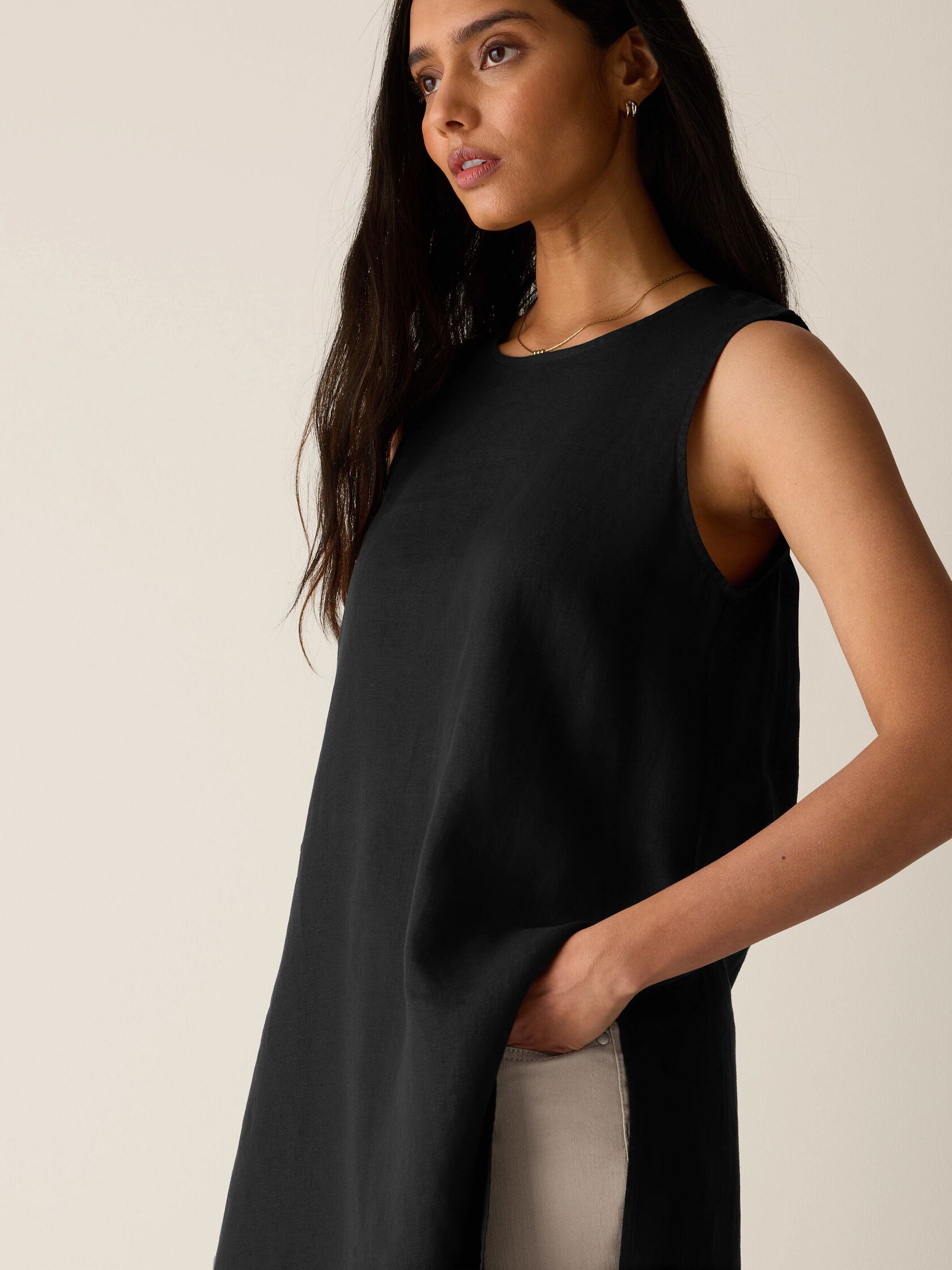 Organic Handkerchief Linen Long Shell