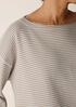 Doubleknit Organic Cotton Stripe Bateau Neck Top