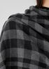 Washed Wool Check Scarf