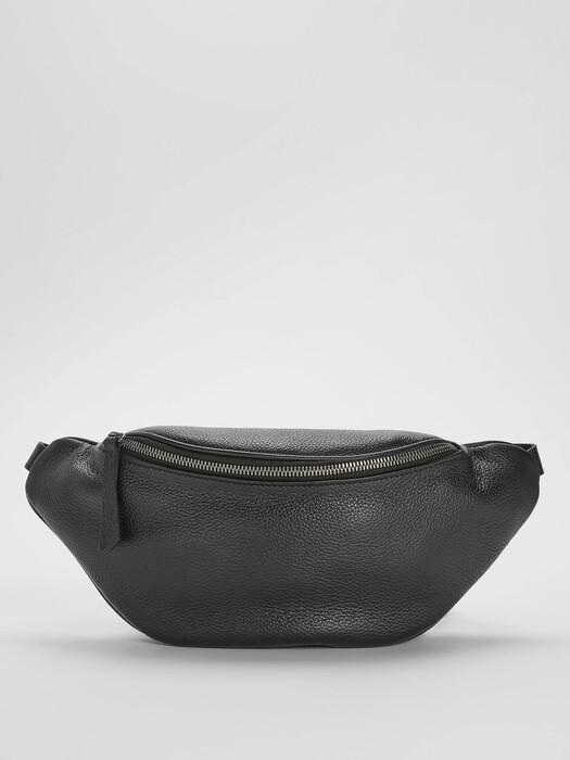 Textured Italian Leather Belt Bag