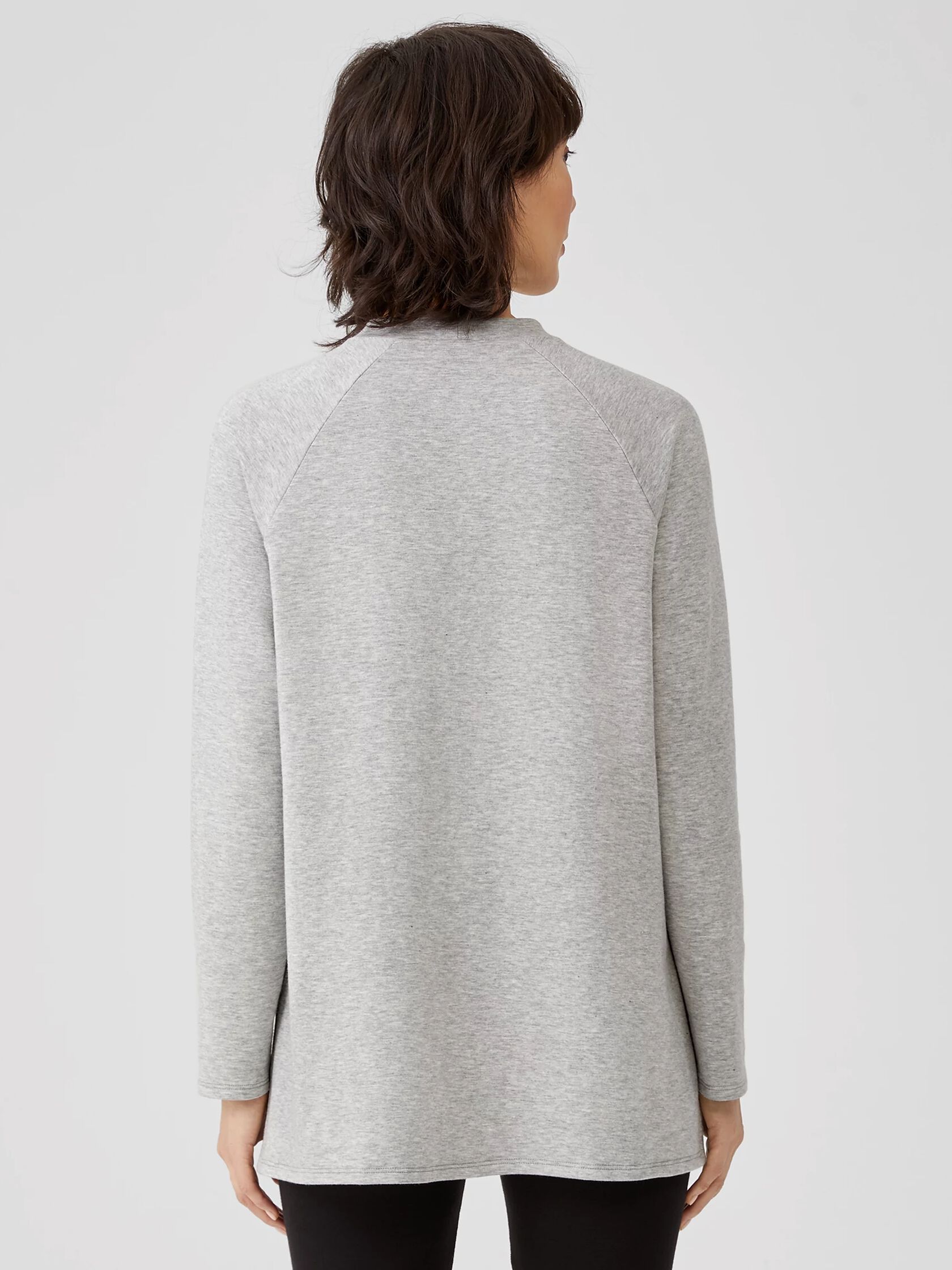 Cozy Brushed Terry Hug Raglan-Sleeve Top