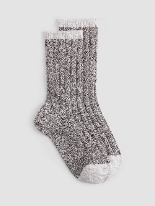 Cotton Marl Rib Sock