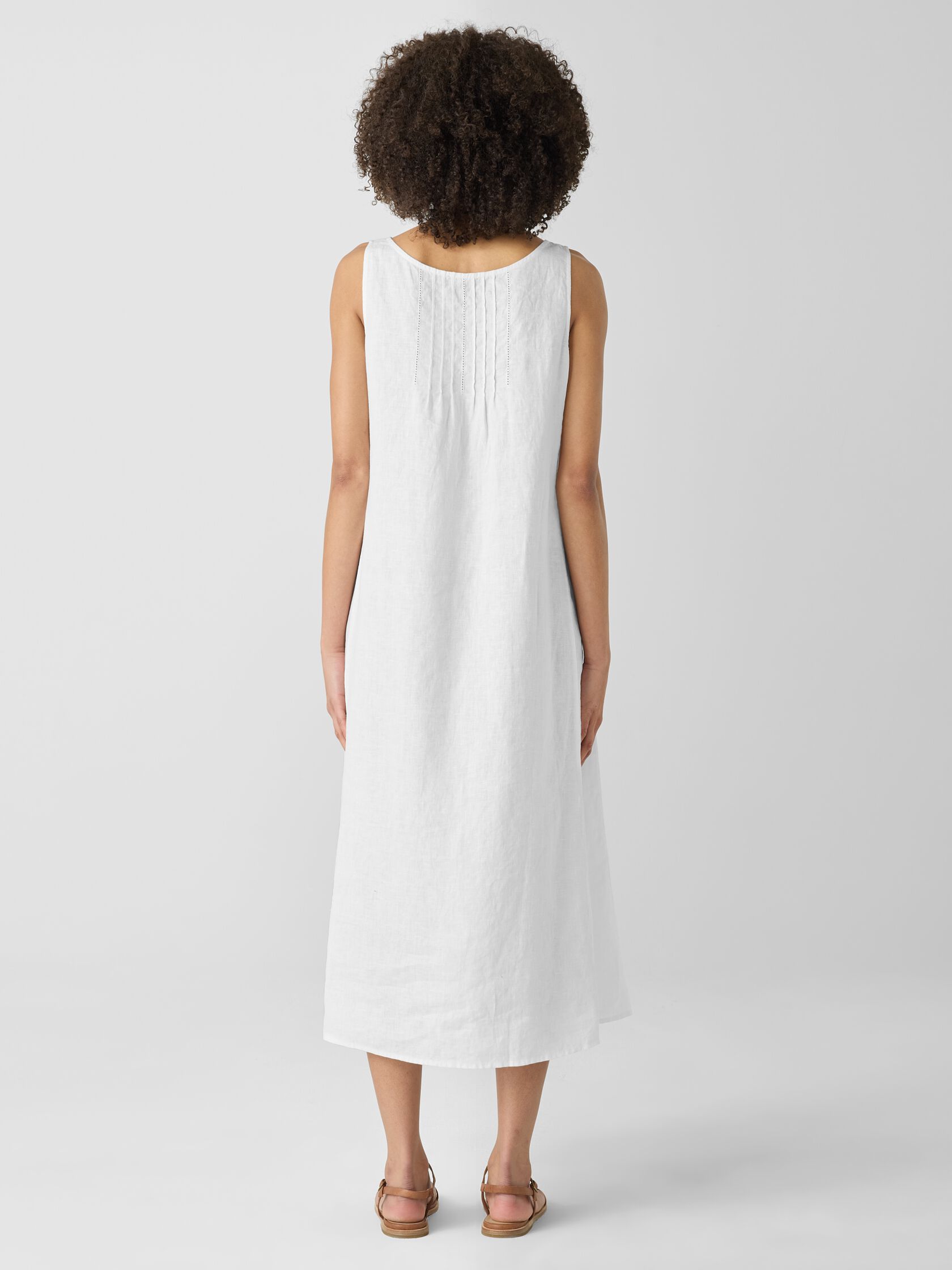 Organic Linen Scoop Neck Dress