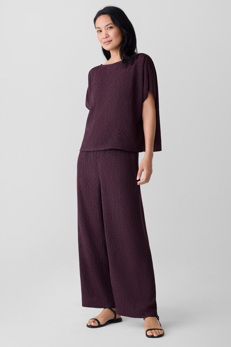 Woven Plissé Dolman Sleeve Top Woven Plissé Dolman Sleeve Top
