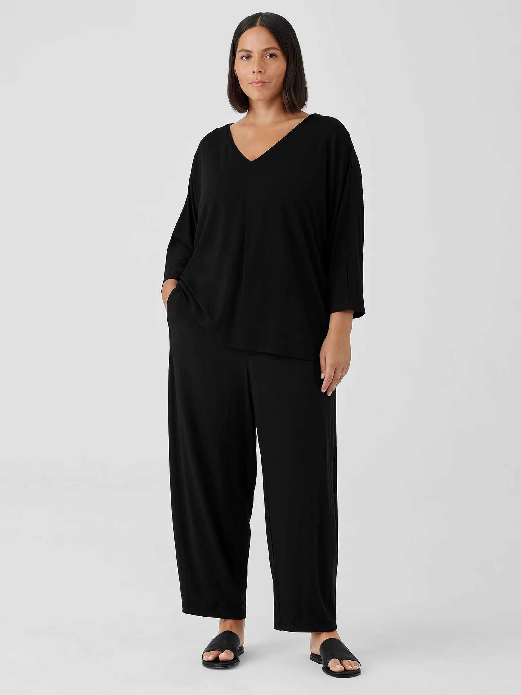 Stretch Jersey Knit Lantern Pant