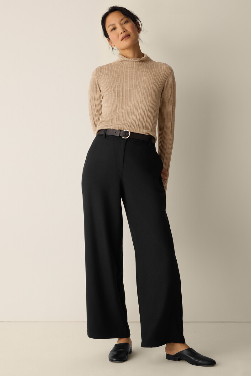 Stretch Wool Crepe Wide-Leg Trouser Stretch Wool Crepe Wide-Leg Trouser