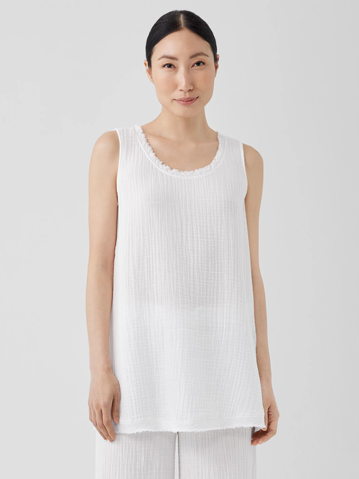 Organic Cotton Gauze Scoop Neck Tank