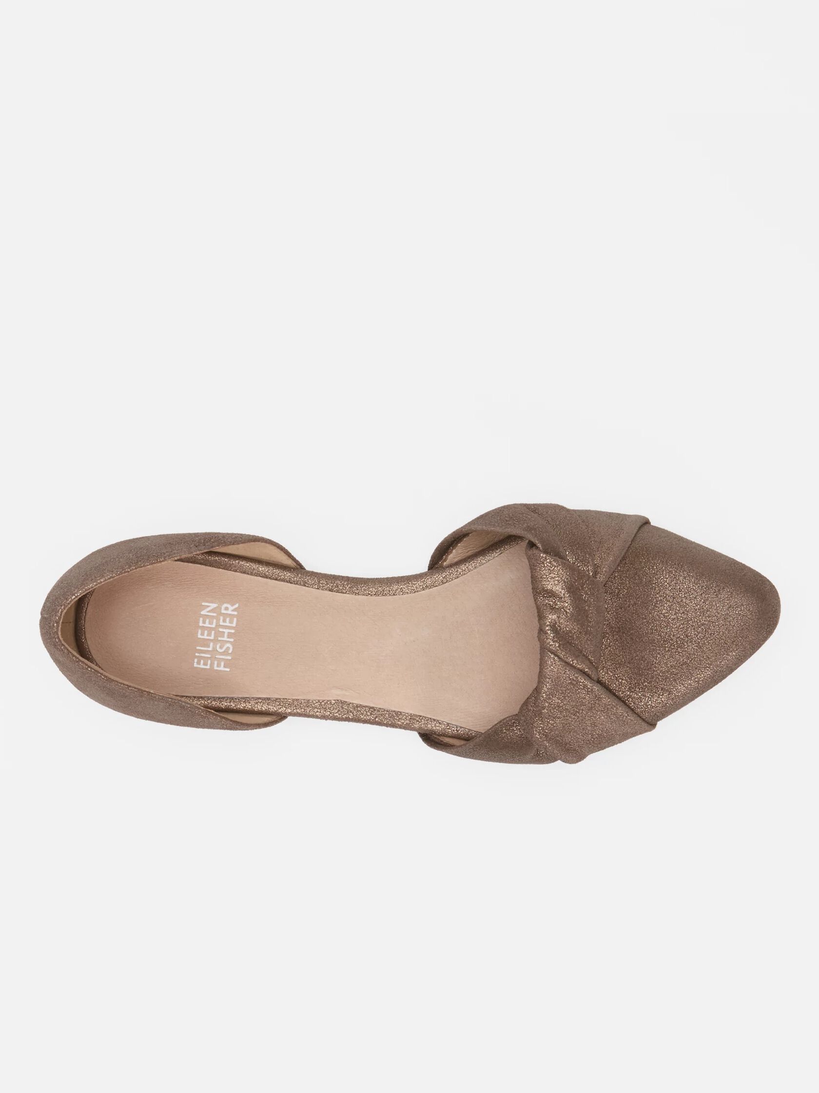 Fuller Metallic Suede d'Orsay Flat
