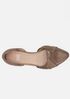 Fuller Metallic Suede d'Orsay Flat