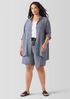 Puckered Organic Linen Classic Collar Long Shirt