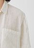 Puckered Organic Linen Shirtdress