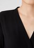 Silk Georgette Crepe V-Neck Shirt