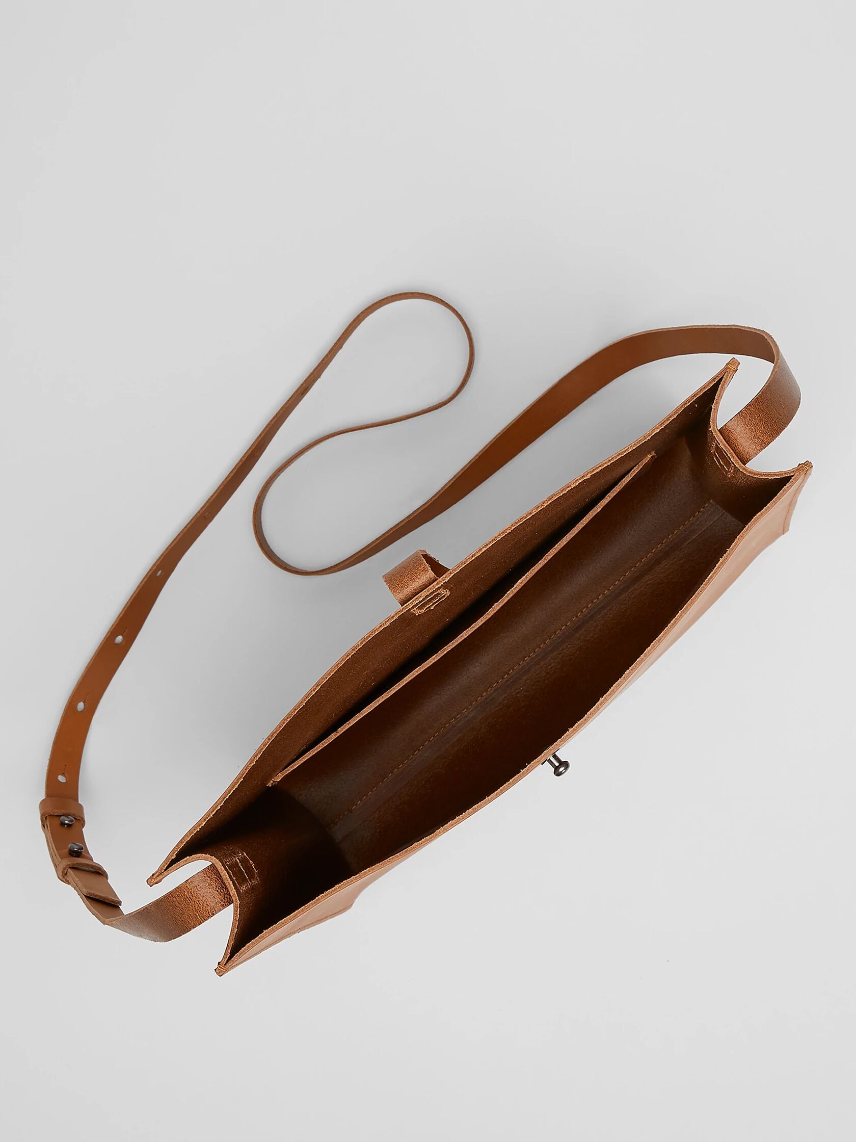 Vegetable Tanned Italian Leather Crossbody Bag