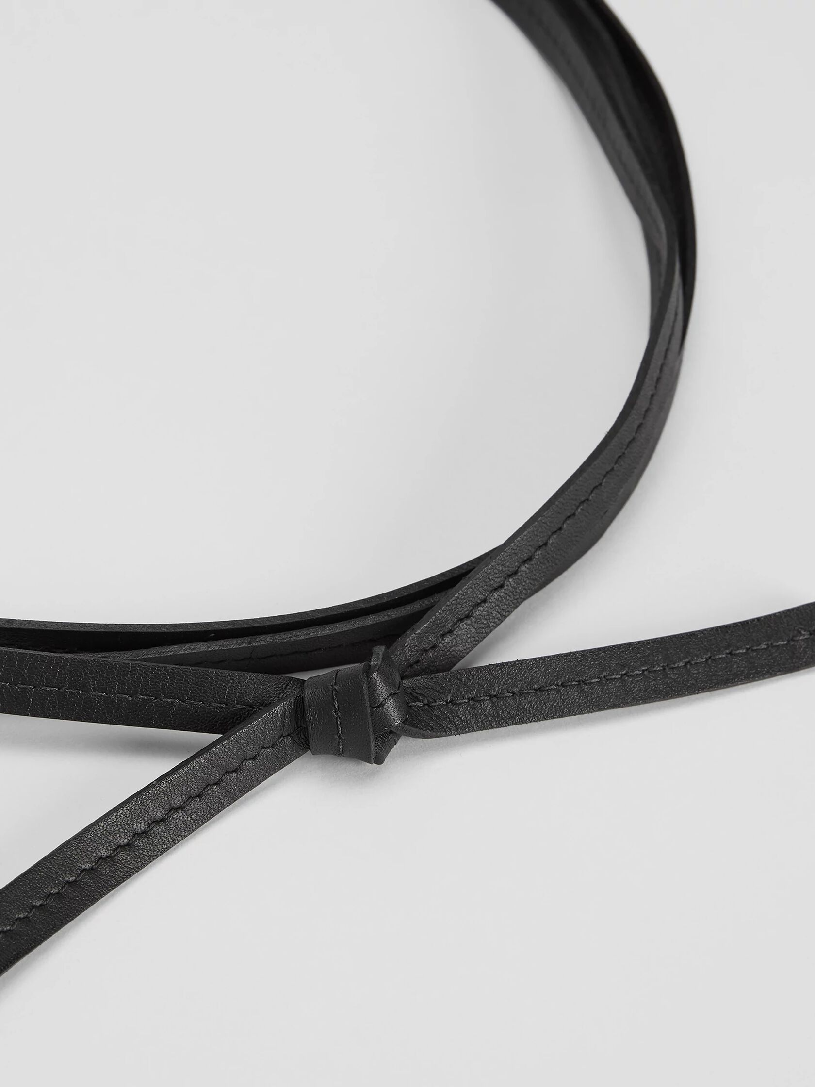 Buttery Leather Skinny Wrap Belt
