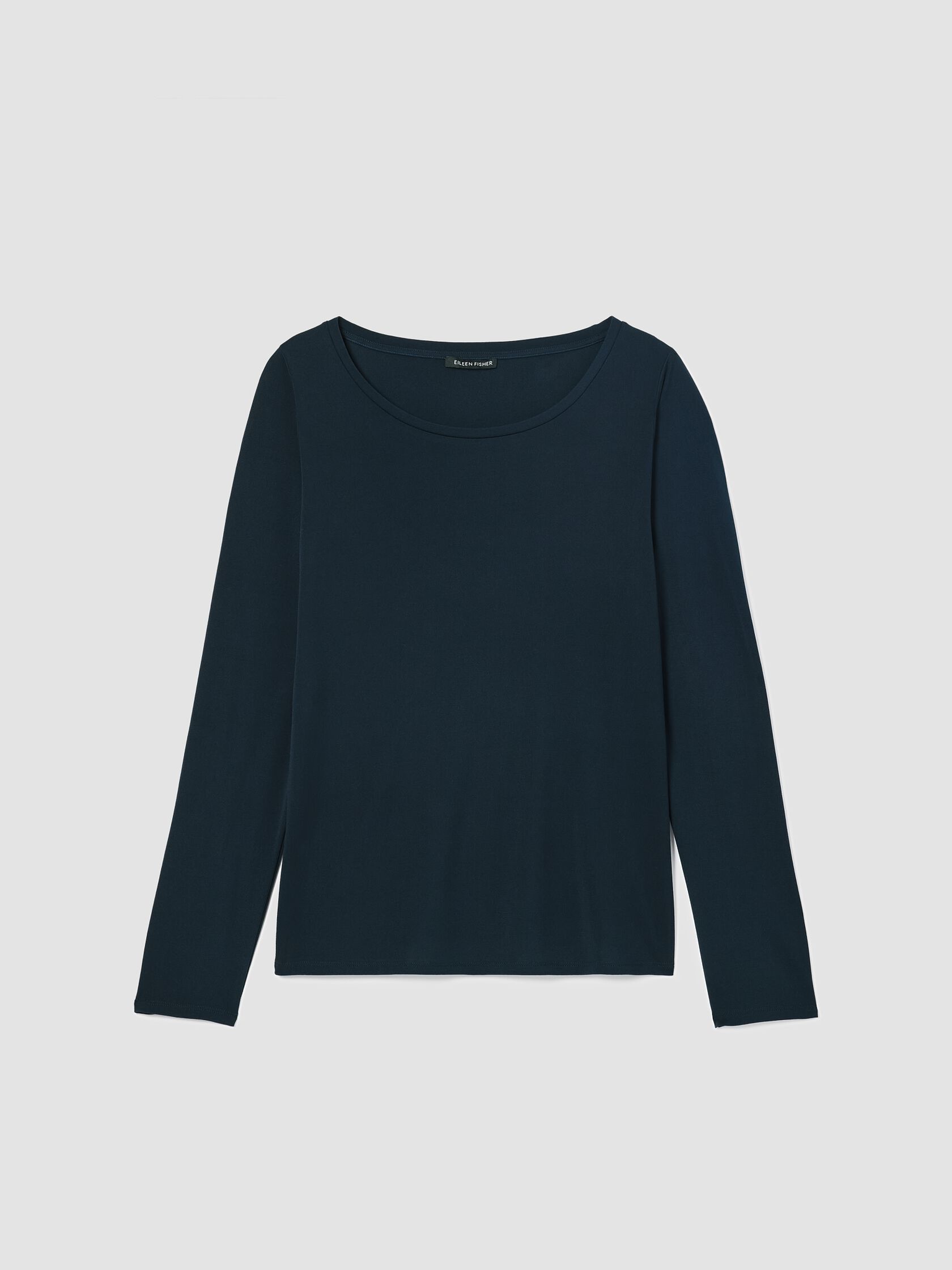 Stretch Silk Jersey Scoop Neck Top