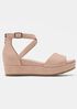 Emmy Tumbled Nubuck Wedge Sandal