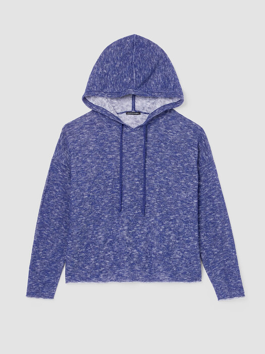 Organic Cotton Linen Slub Hooded Top