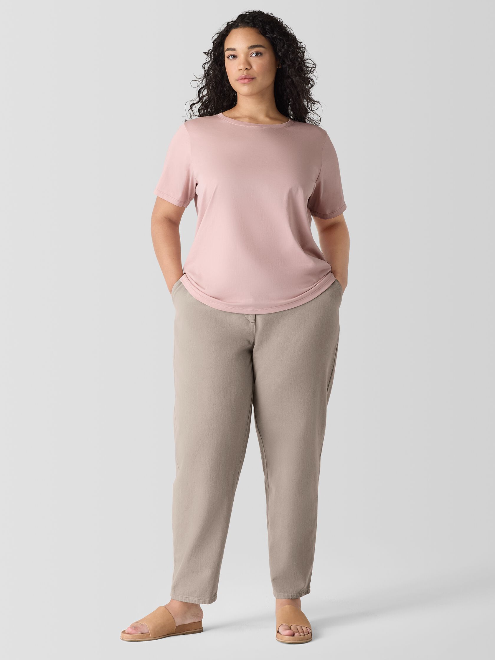 Organic Pima Cotton Jersey Round Neck Tee