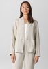 Organic Linen High Collar Jacket