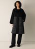 Eggshell Recycled Nylon Stand Collar Coat