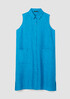 Washed Organic Linen Délavé Sleeveless Shirtdress
