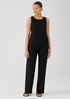 Stretch Jersey Knit Jewel Neck Tank
