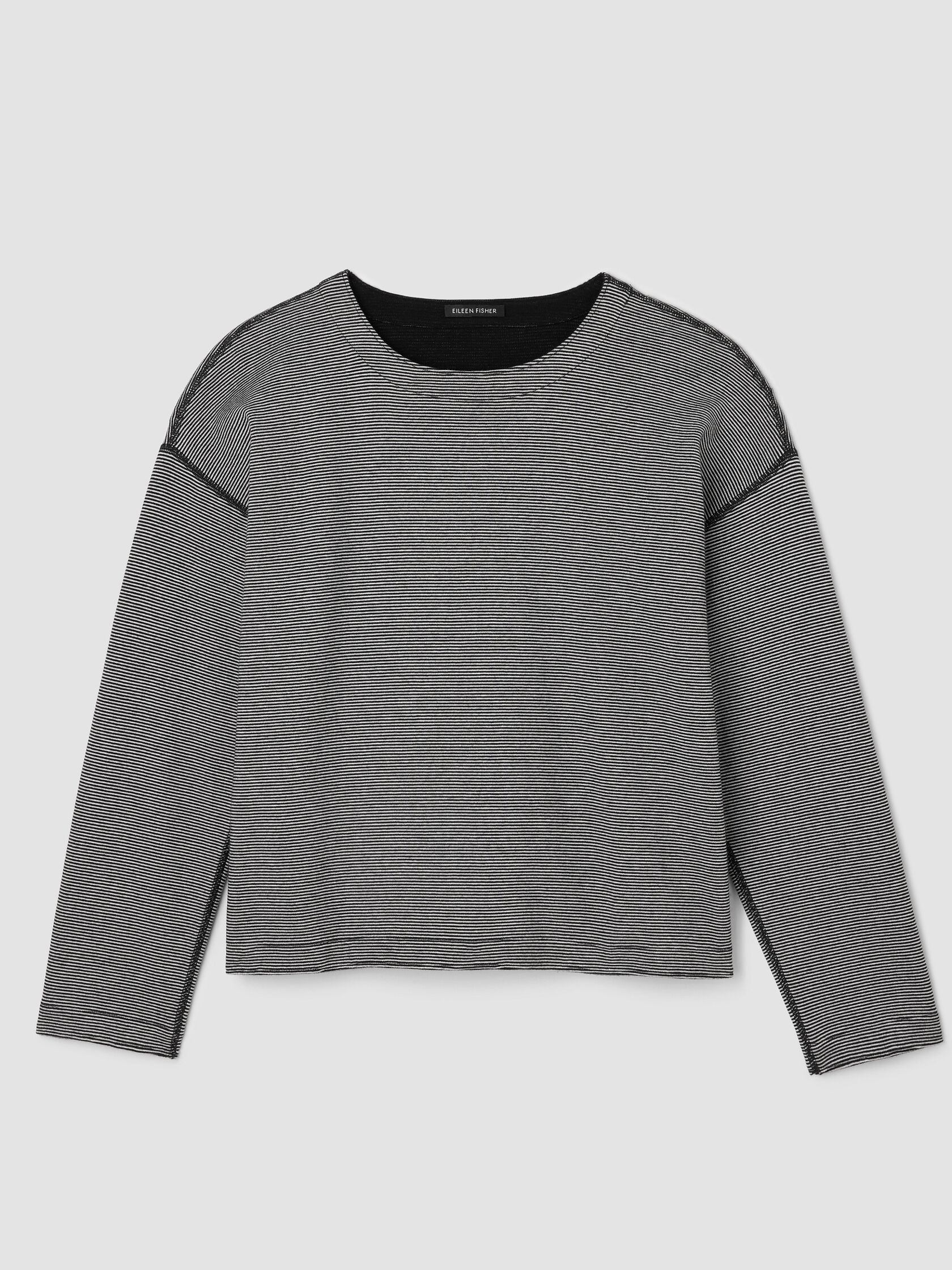 Doubleknit Organic Cotton Stripe Reversible Top