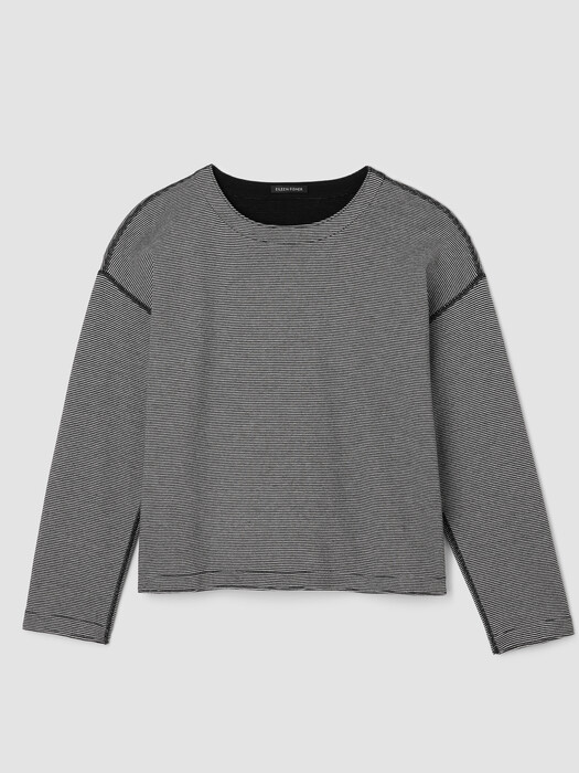 Doubleknit Organic Cotton Stripe Reversible Top