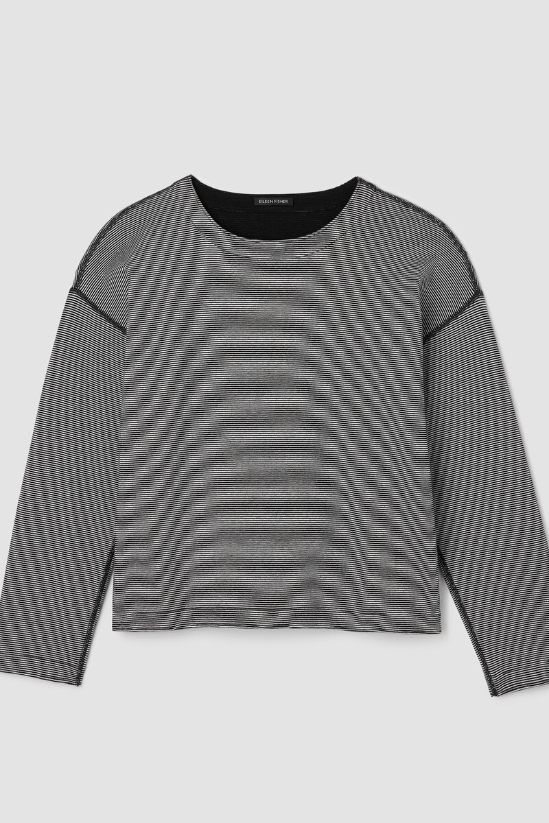 Doubleknit Organic Cotton Stripe Reversible Top Doubleknit Organic Cotton Stripe Reversible Top