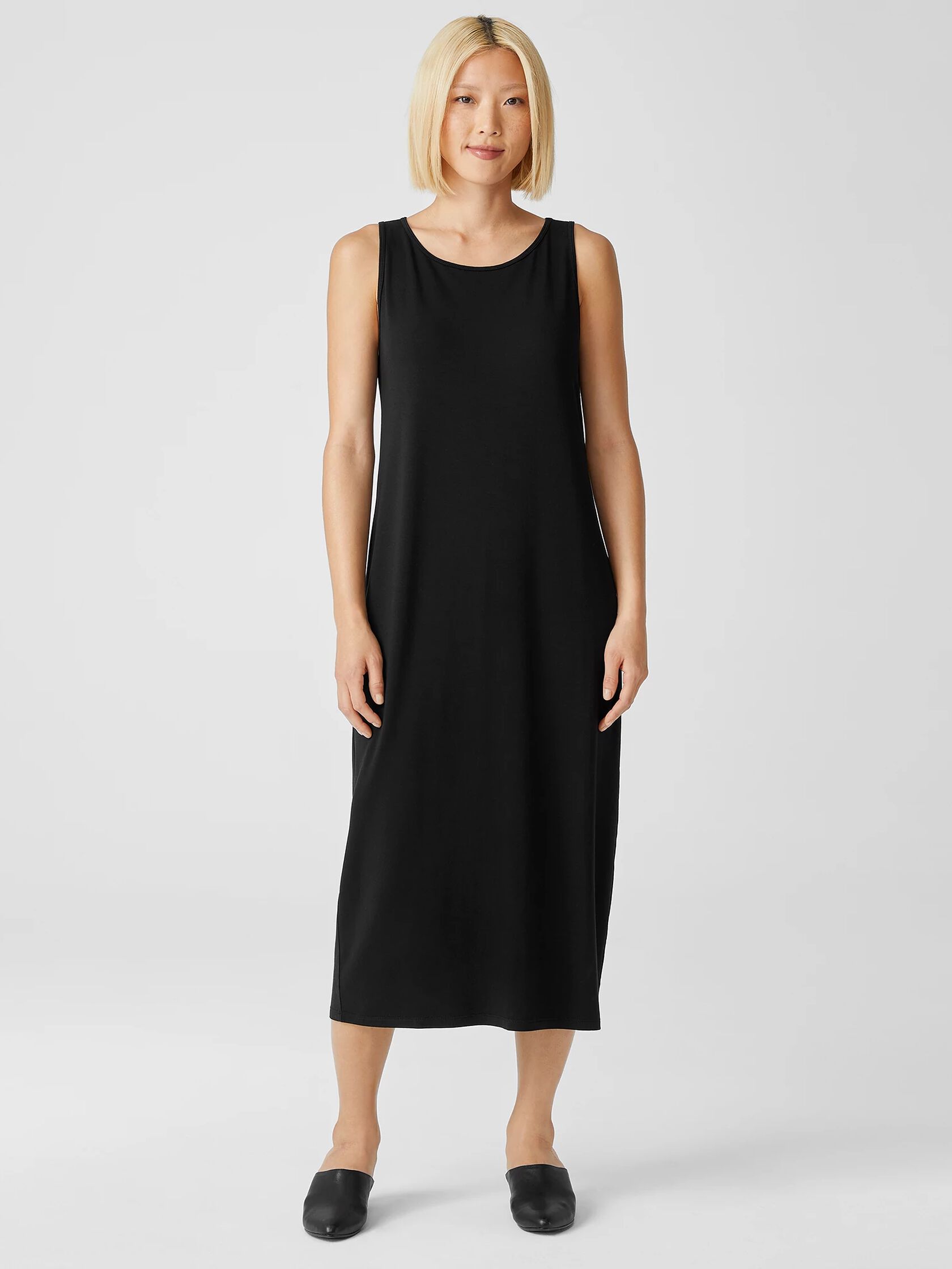 Stretch Jersey Knit Tank Dress | EILEEN FISHER