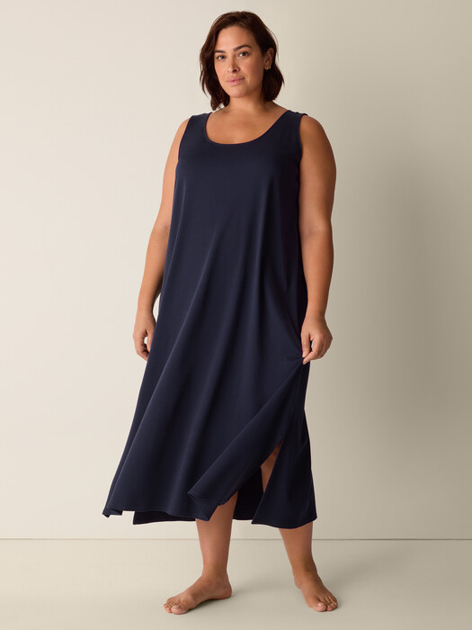 Organic Cotton Interlock Scoop Neck Sleep Dress
