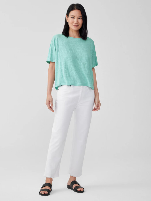 Organic Linen Jersey Round Neck Tee