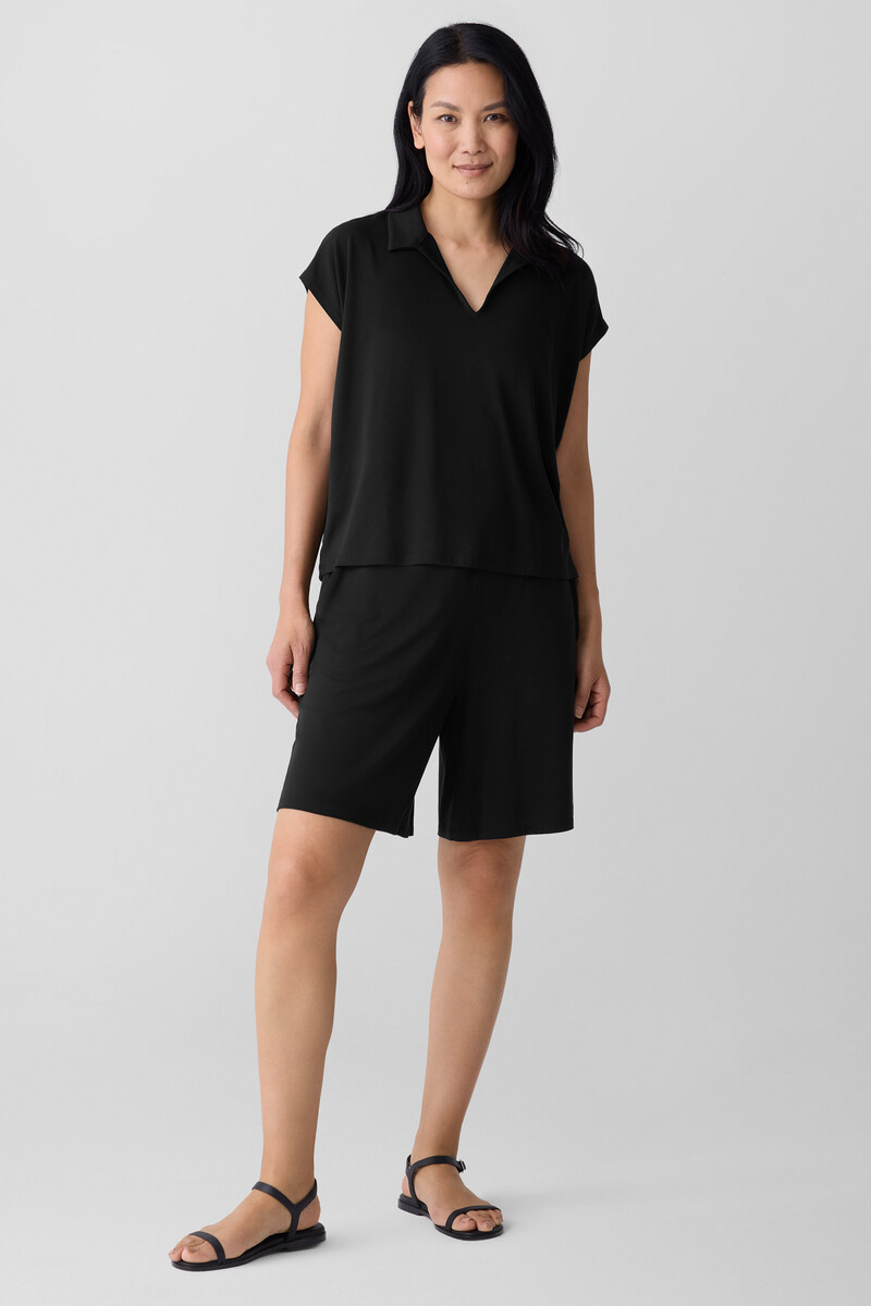 Fine Jersey Split Neck Top Fine Jersey Split Neck Top