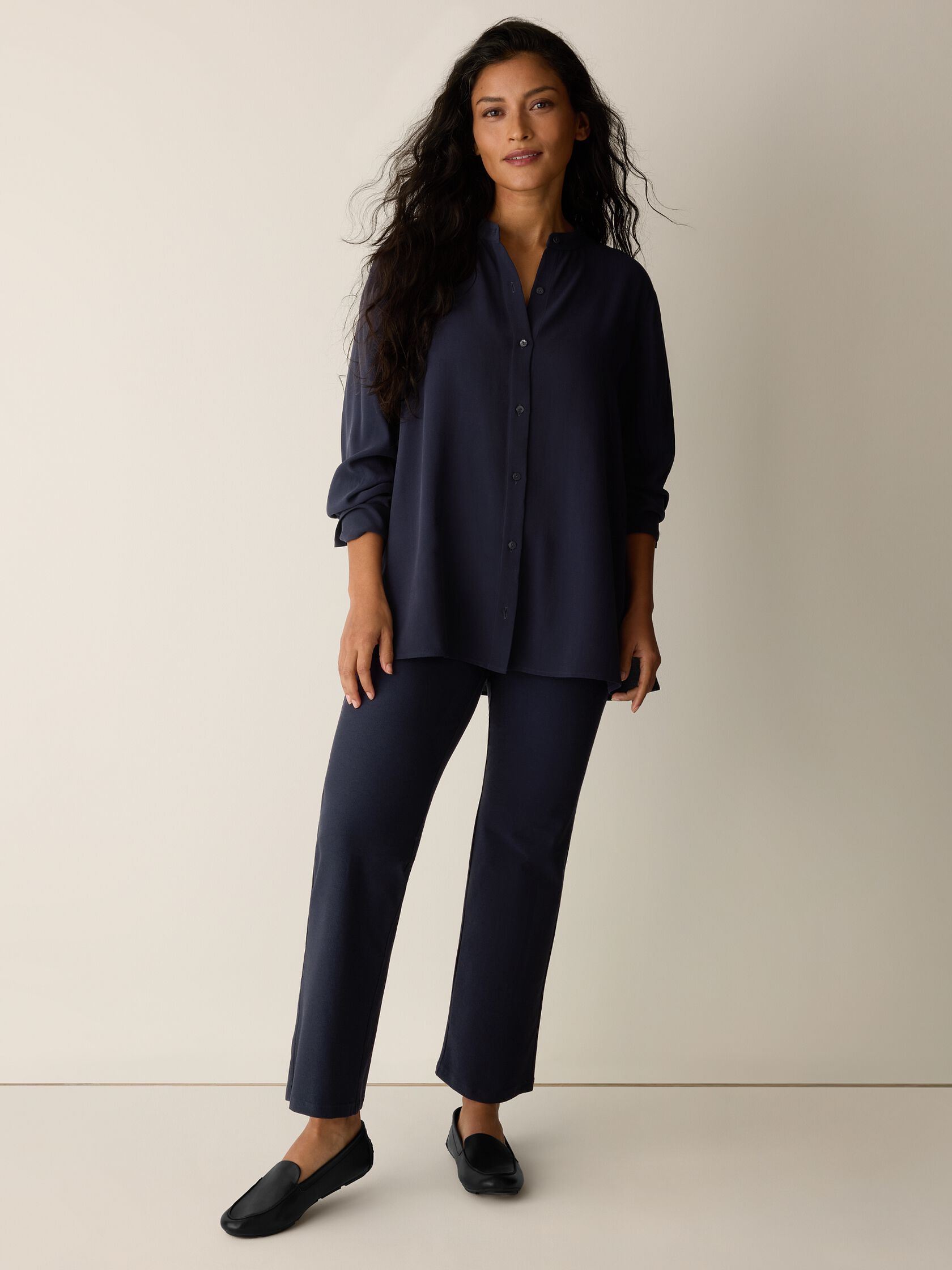 Washable Stretch Crepe Kick Pant