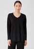 Stretch Jersey Knit V-Neck Top